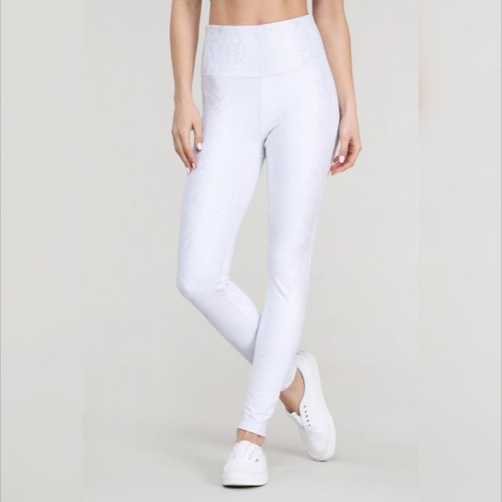 Greyscale Snake Print Highwaist Leggings Large